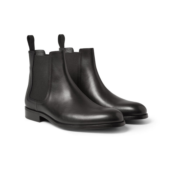 Panelled Leather Chelsea Boots